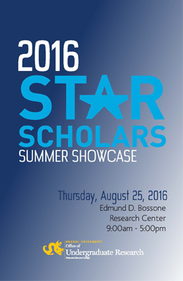 2016 STAR Scholars Summer Showcase Abstract Booklet